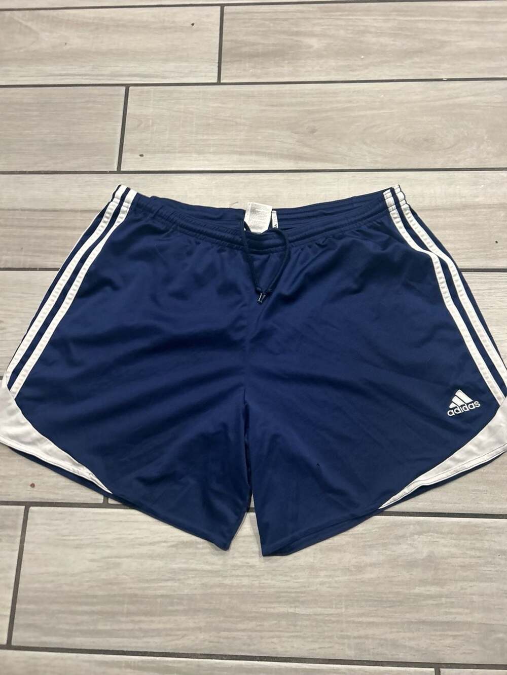 Adidas Climacool Athletic Shorts Size L Blue White 3-Stripes